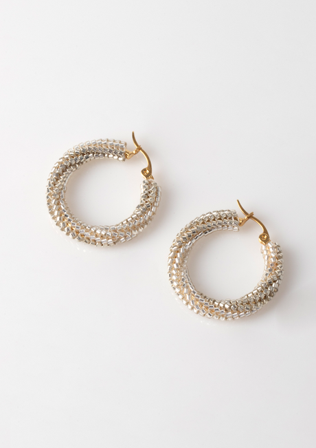 Silver essential hoops