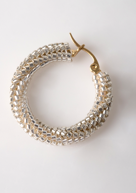 Silver essential hoops