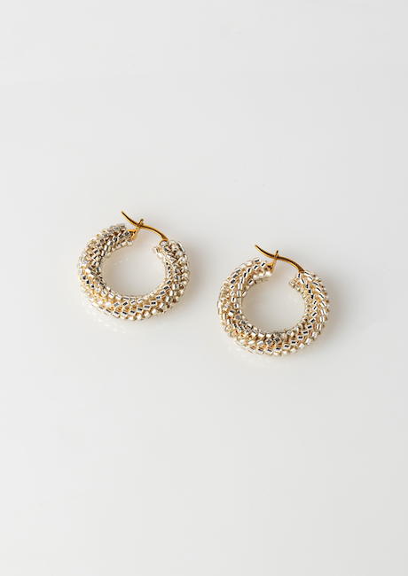 Silver essential hoops